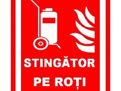 Placuta pentru stingator pe roti